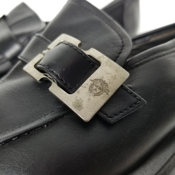Versace platform loafers with logo buckle - Picture 2 of 7